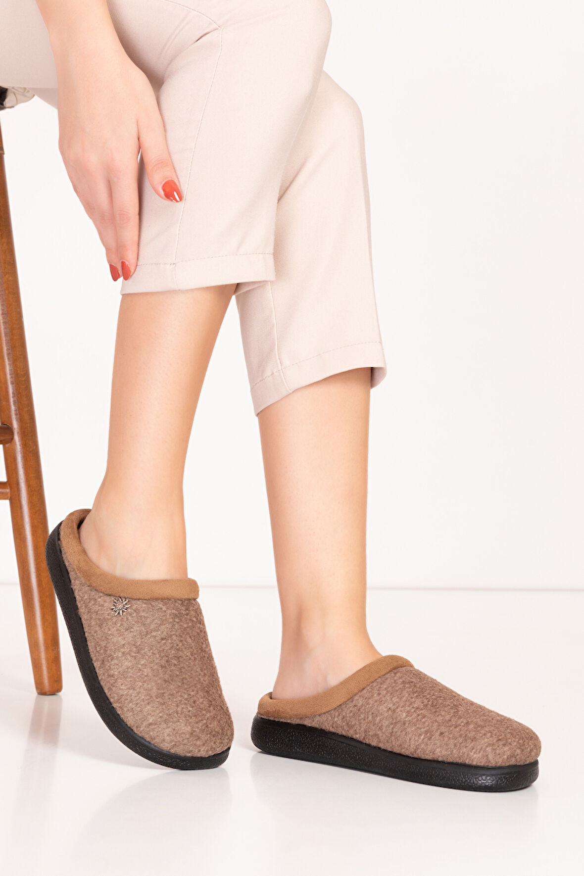 GONDOL İÇİ KÜRKLÜ RAHAT VE HAFİF EV TERLİĞİ EV.216 - Vizon - 41