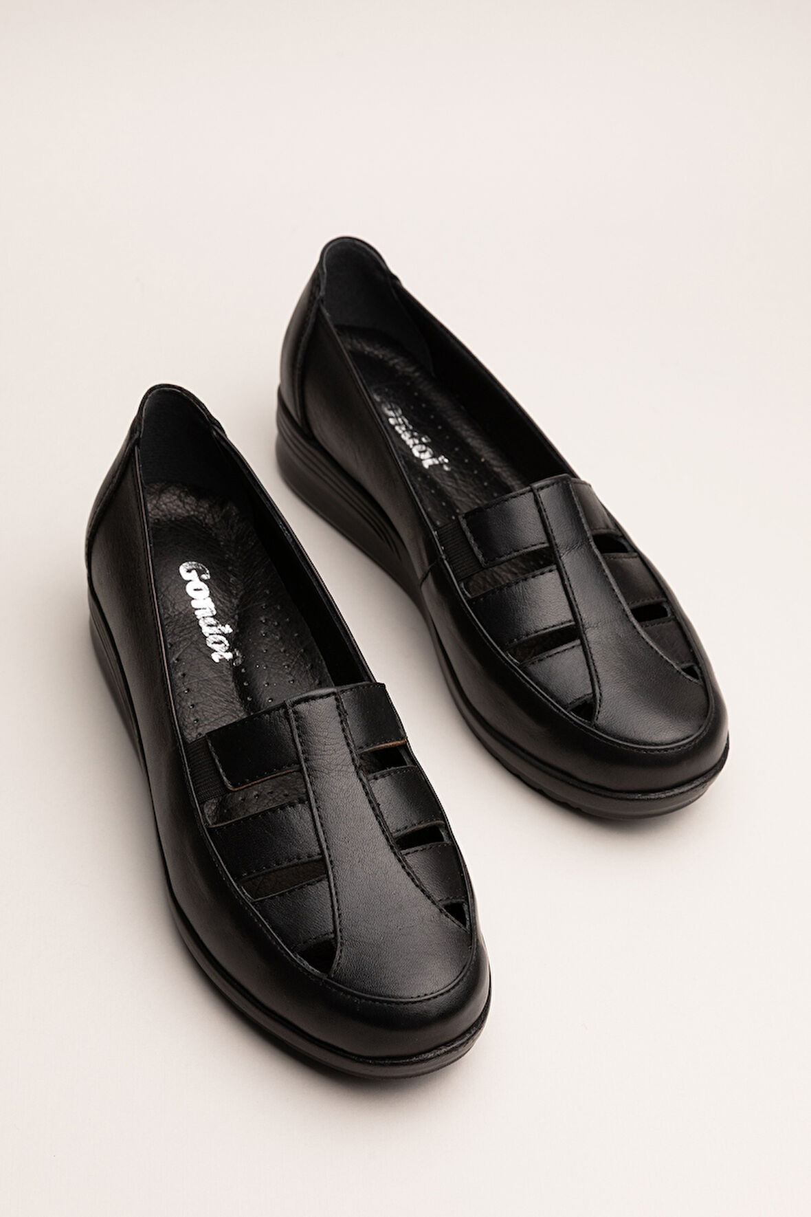 Gondol Kadın Hakiki Deri Anatomik Taban Anne Ayakkabı pyt.1207 - Siyah - 36