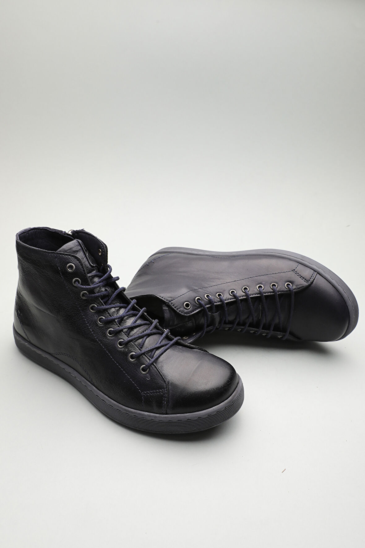 Gondol Hakiki Deri Günlük Hafif Yumuşak Spor Bot zx.1152 - Lacivert - 42