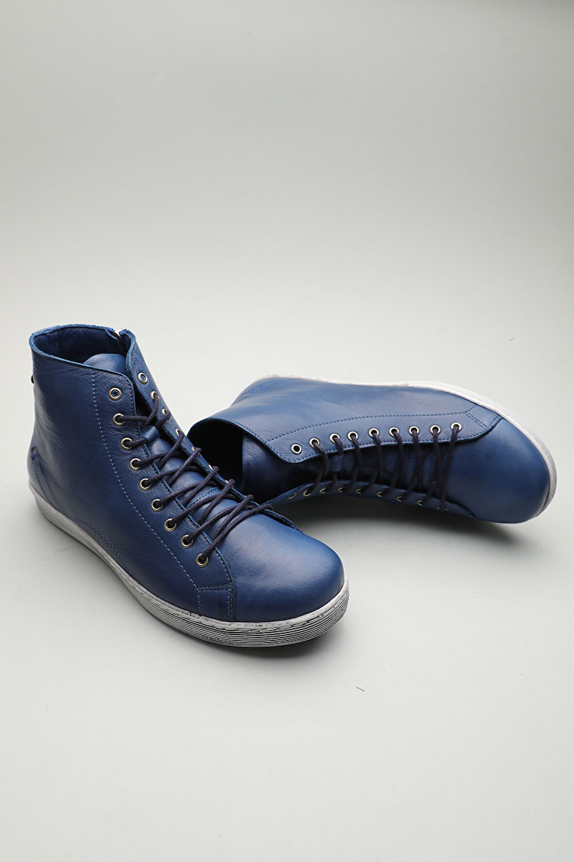 Gondol Hakiki Deri Günlük Hafif Yumuşak Spor Bot zx.1152 - Mavi - 37