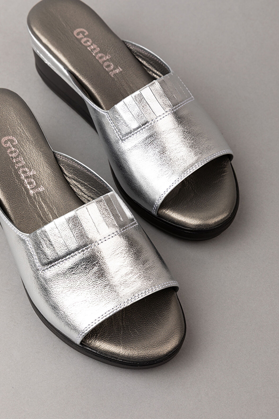 Gondol Hakiki Deri Ev Terliği özl.966 - Lame - 39