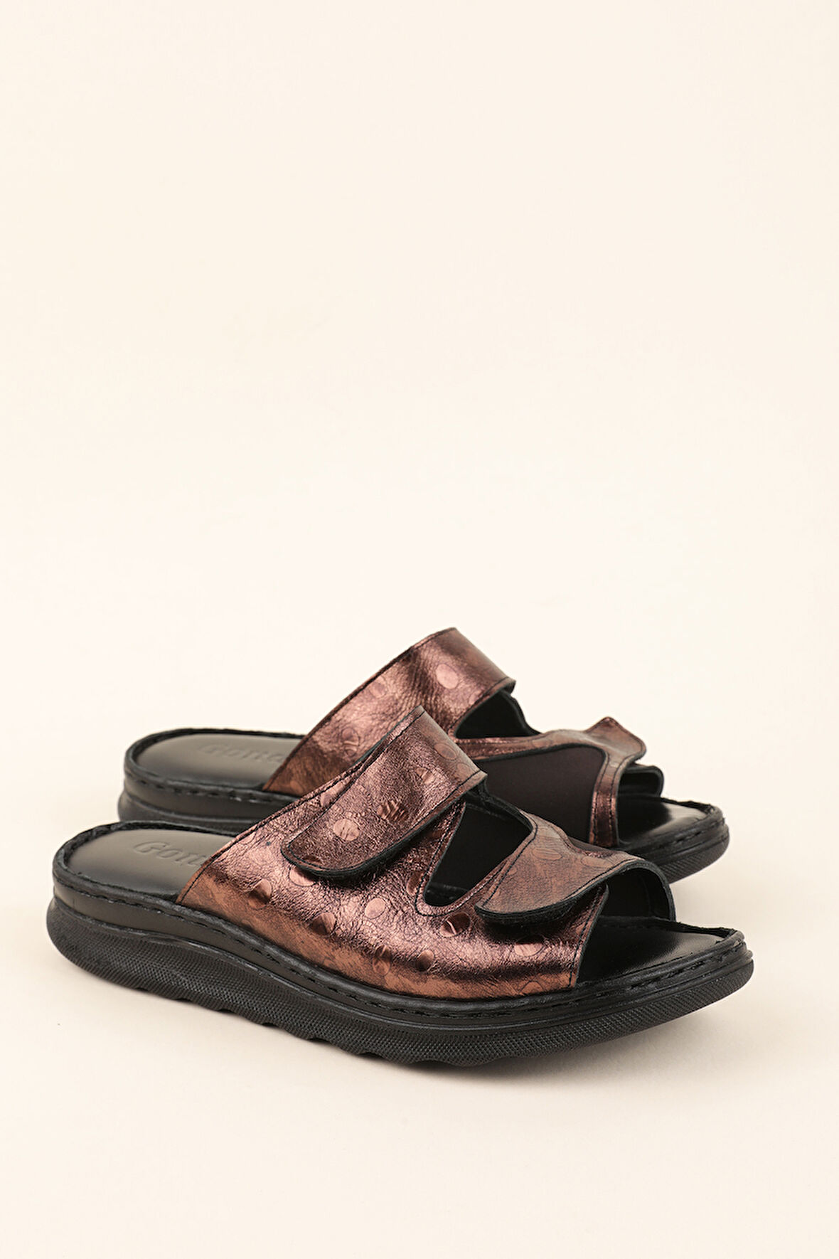 Gondol Hakiki Deri Kemik Çıkıntısına Özel Rahat Terlik irm.173 - Taba - 36