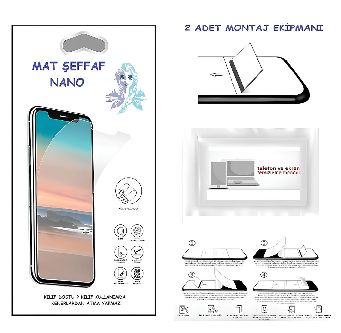 Samsung Galaxy Z FOLD 5 ÖN Nano Ekran Koruyucu Ultra İNCE Esnek MAT Şeffaf