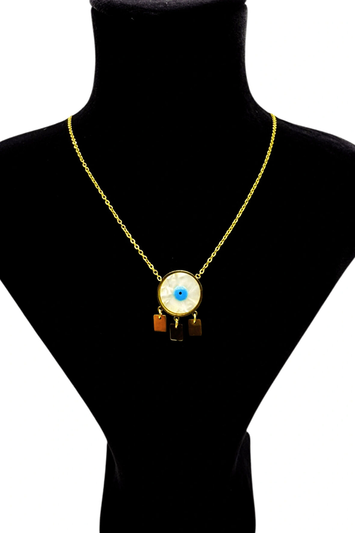 Sedef Detaylı Nazar Göz Kolye