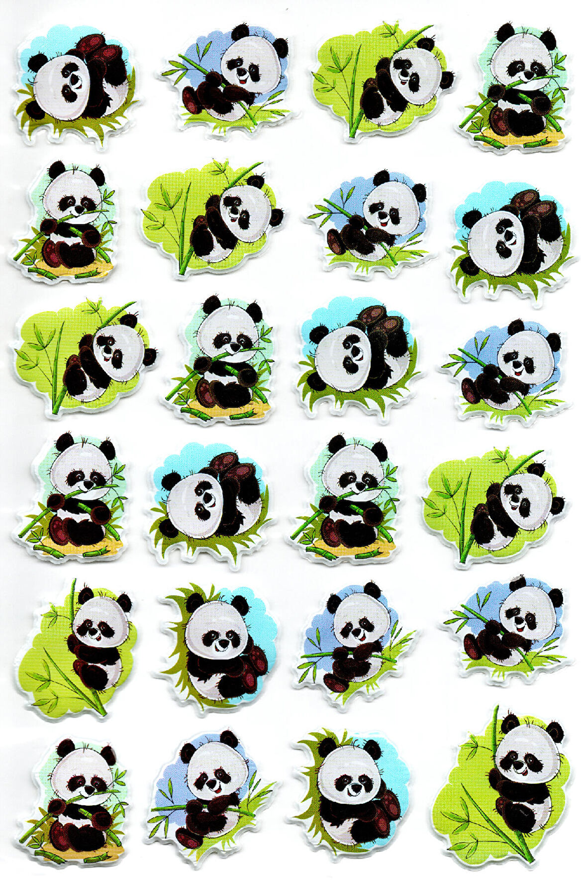 Sticker Kabartmalı A4 Boyutunda Stiker Defter, Planlayıcı Etiket -(Lim105)- Panda
