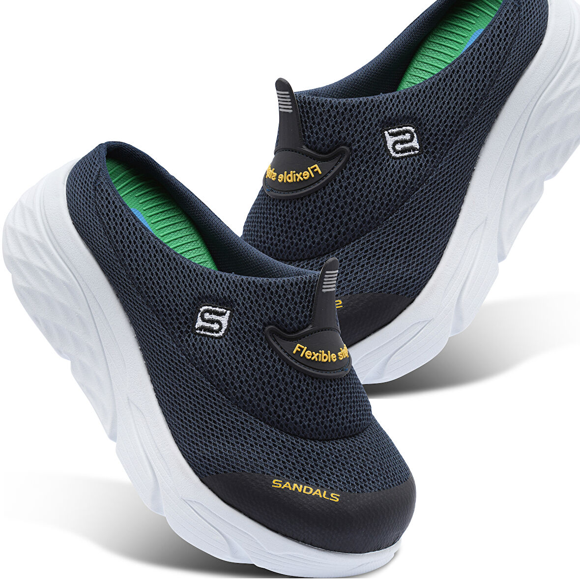 Sandal Spor Kadın Dolgu Taban Ortopedik File Sabo Doktor Hemşire Hastane Aşçı  Terlik  SS001-0278 LACİVERT 