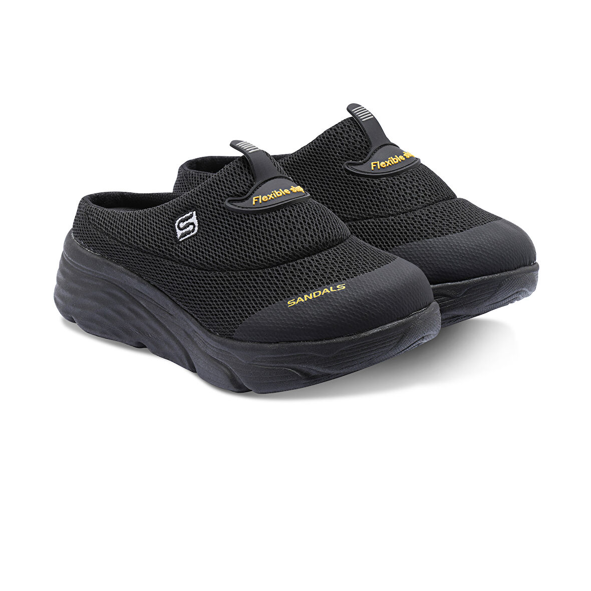 Sandal Spor Kadın Dolgu Taban Ortopedik File Sabo Doktor Hemşire Hastane Aşçı  Terlik  SS001-0278 SİYAH 