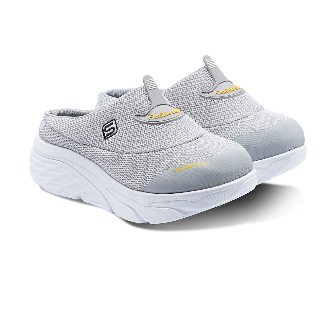 Sandal Spor Kadın Dolgu Taban Ortopedik File Sabo Doktor Hemşire Hastane Aşçı  Terlik  SS001-0278 GRİ 