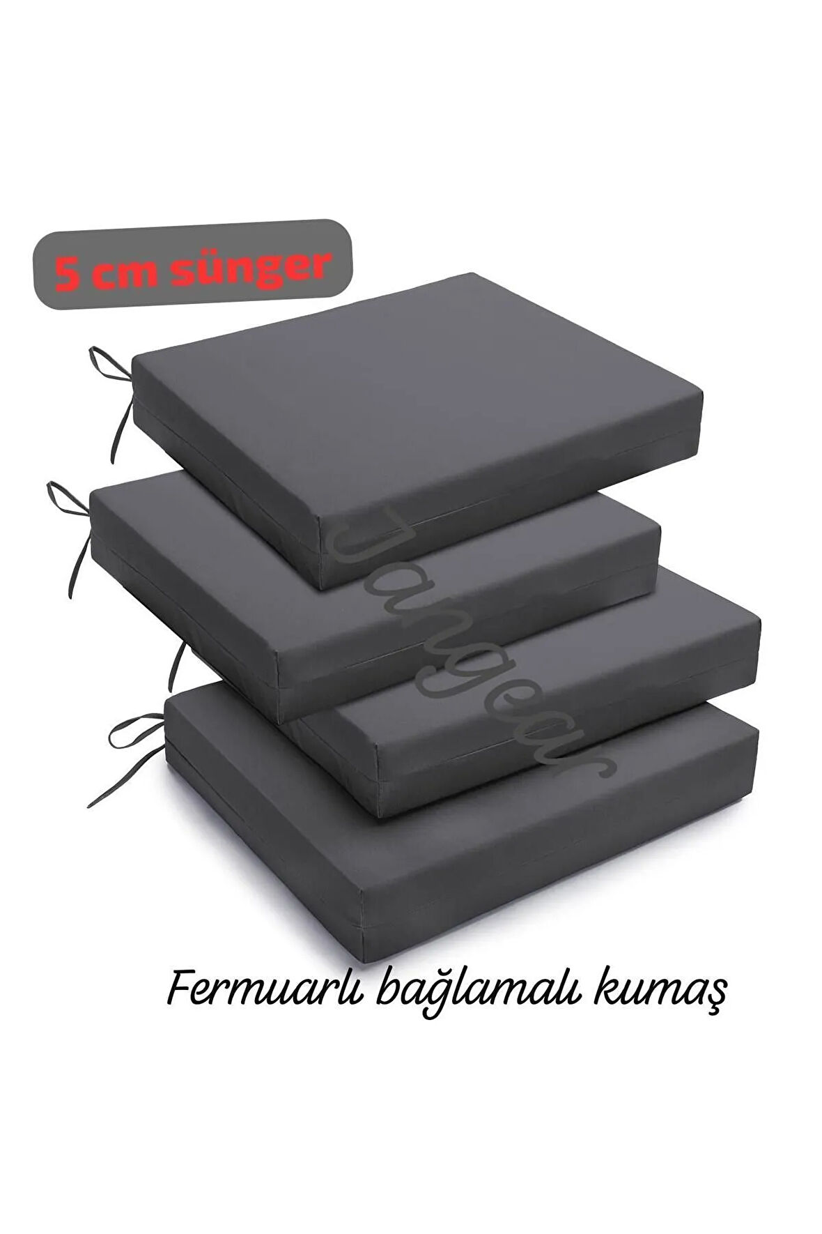 sandalye minder 5cm kalınlık 4adet lüx[KESINIKLE ÇÖKMEZ SÜNGER]fermuarlı kumaş ayrı yıkanabilir40CM