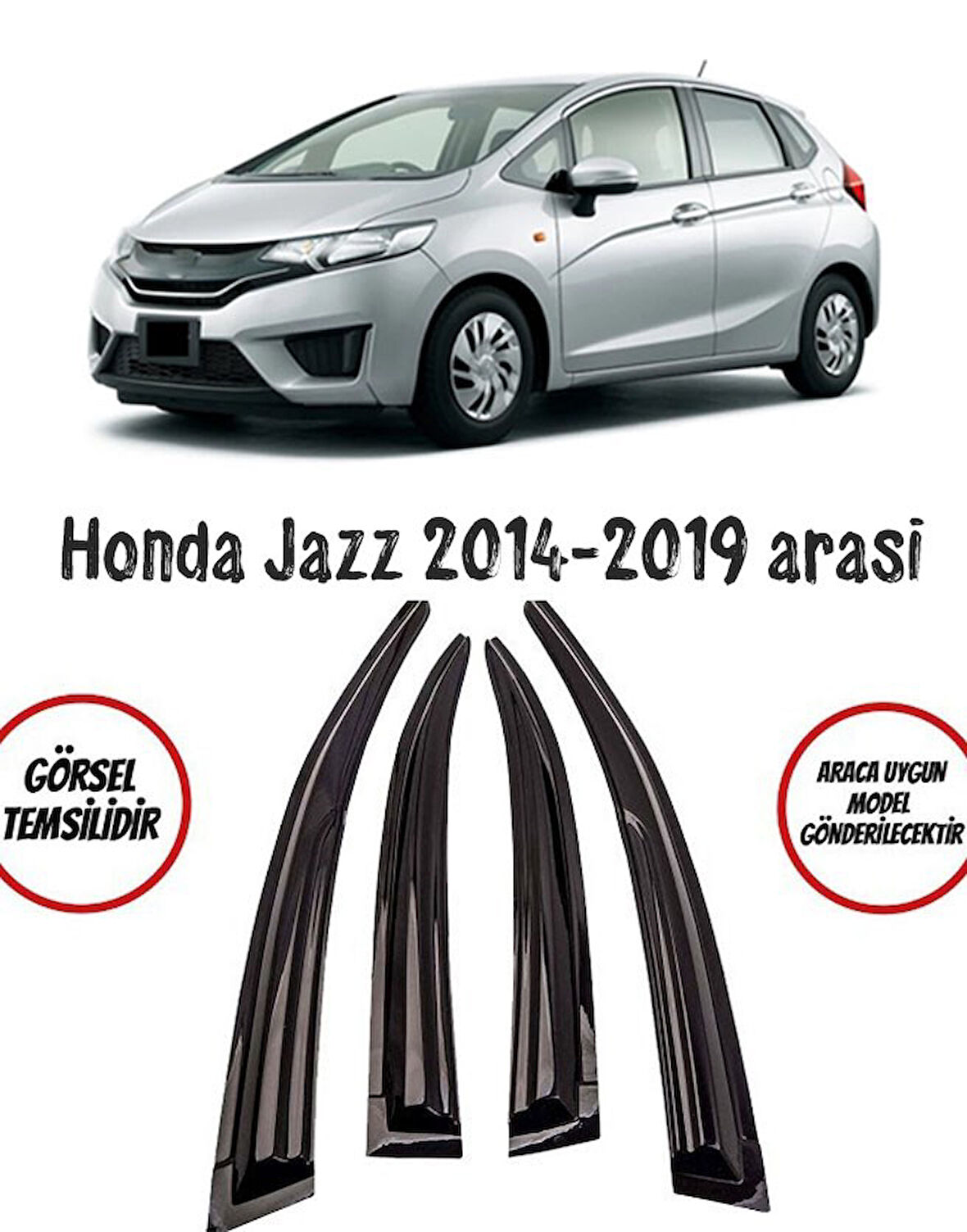 Honda Jazz 2014-2019 Arası Cam Rüzgarlığı 4-lü