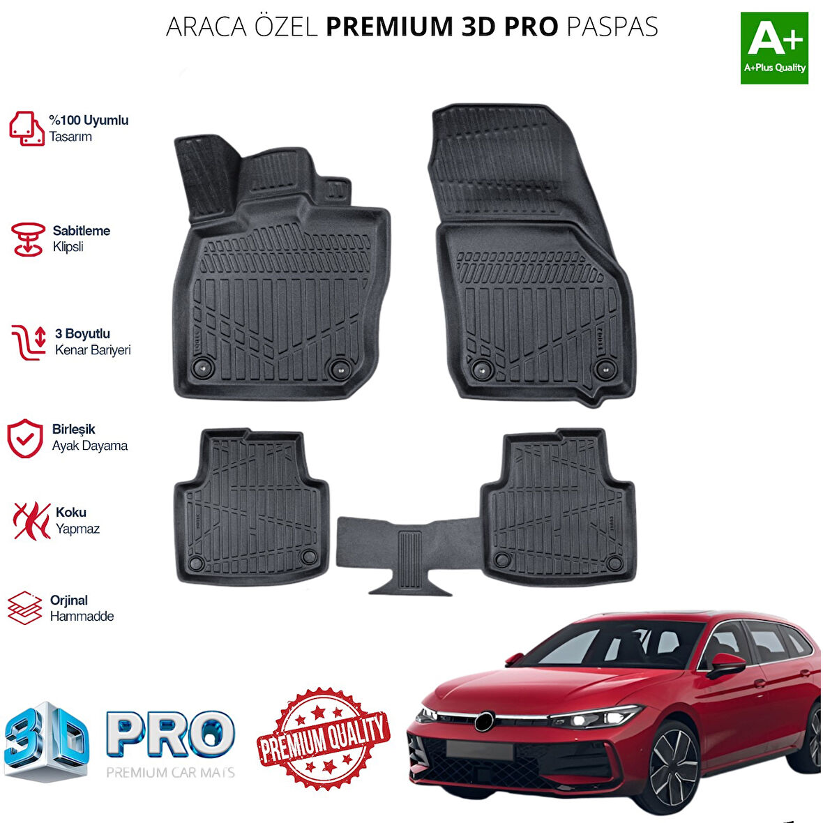 PASSAT B9 ARACA ÖZEL 3D PASPAS 2024 2025 2026 2027