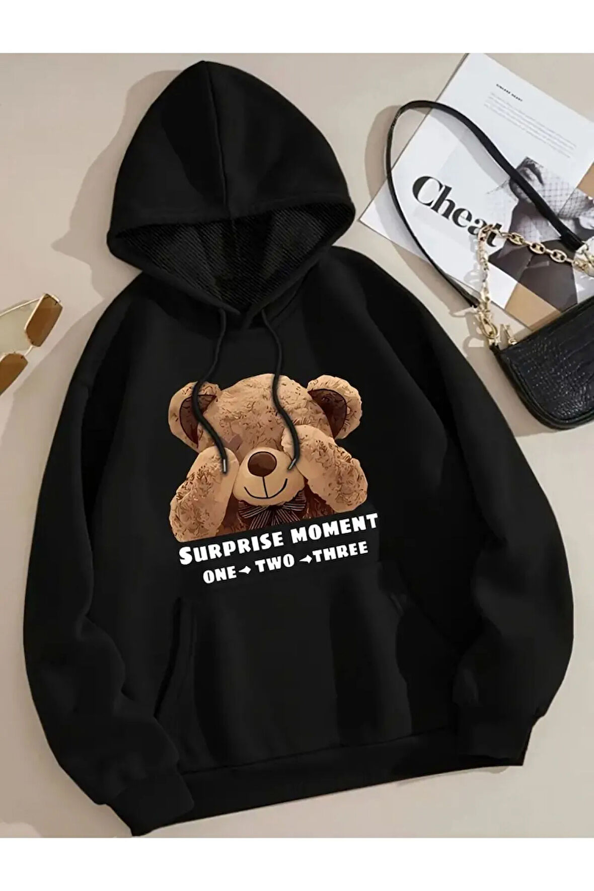 Surprıse Baskılı Yumuşacık İçi Yünlü Sweatshirt