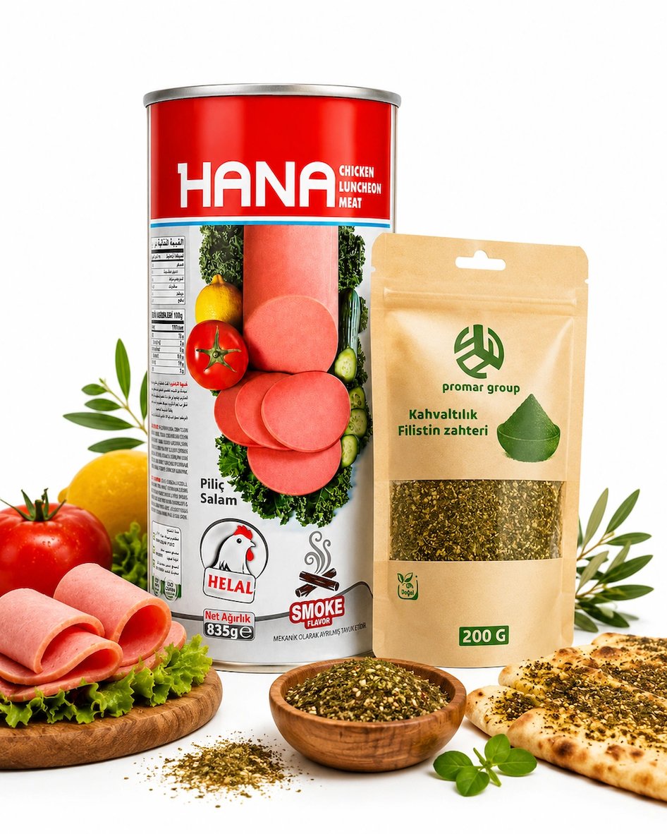 HANA Piliç Salam 835 g + PROMAR Kahvaltılık Filistin Zahteri 200 g