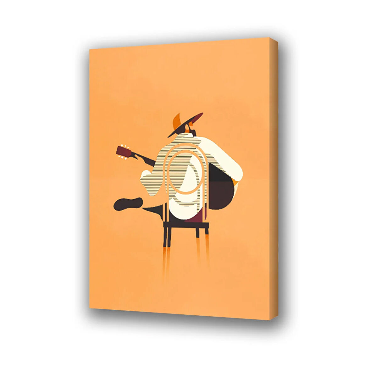 meksika gitar çalan adam baskılı kanvas duvar tablosu