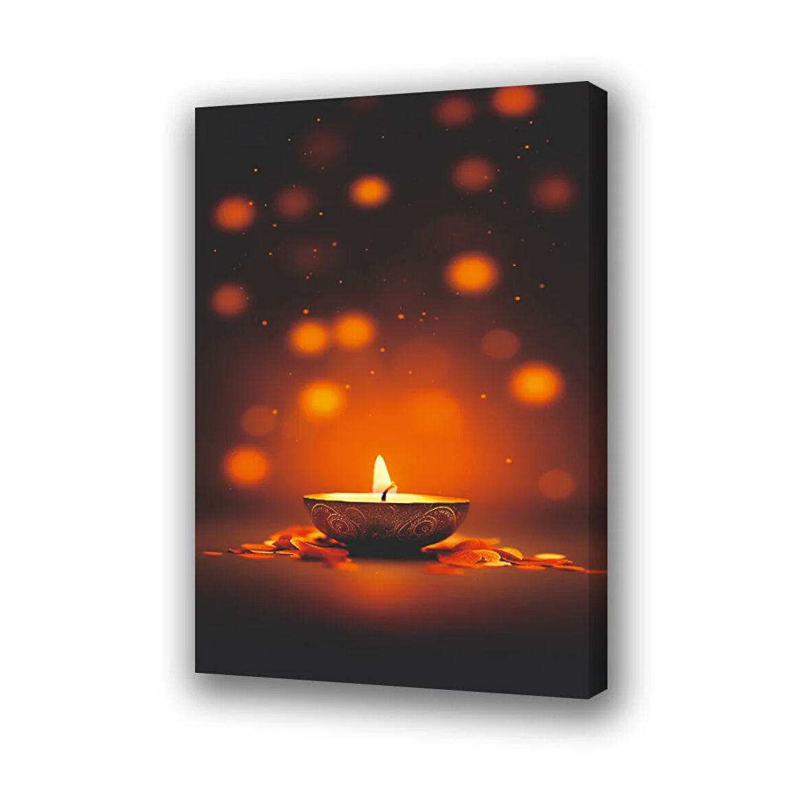 mum rahatlatıcı ortam baskılı kanvas duvar tablosu