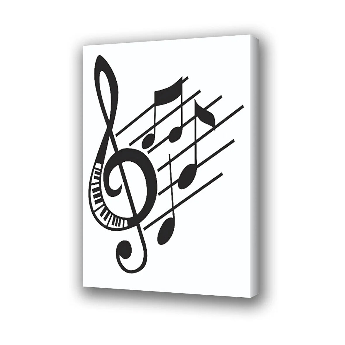 müzik notalar baskılı kanvas duvar tablosu