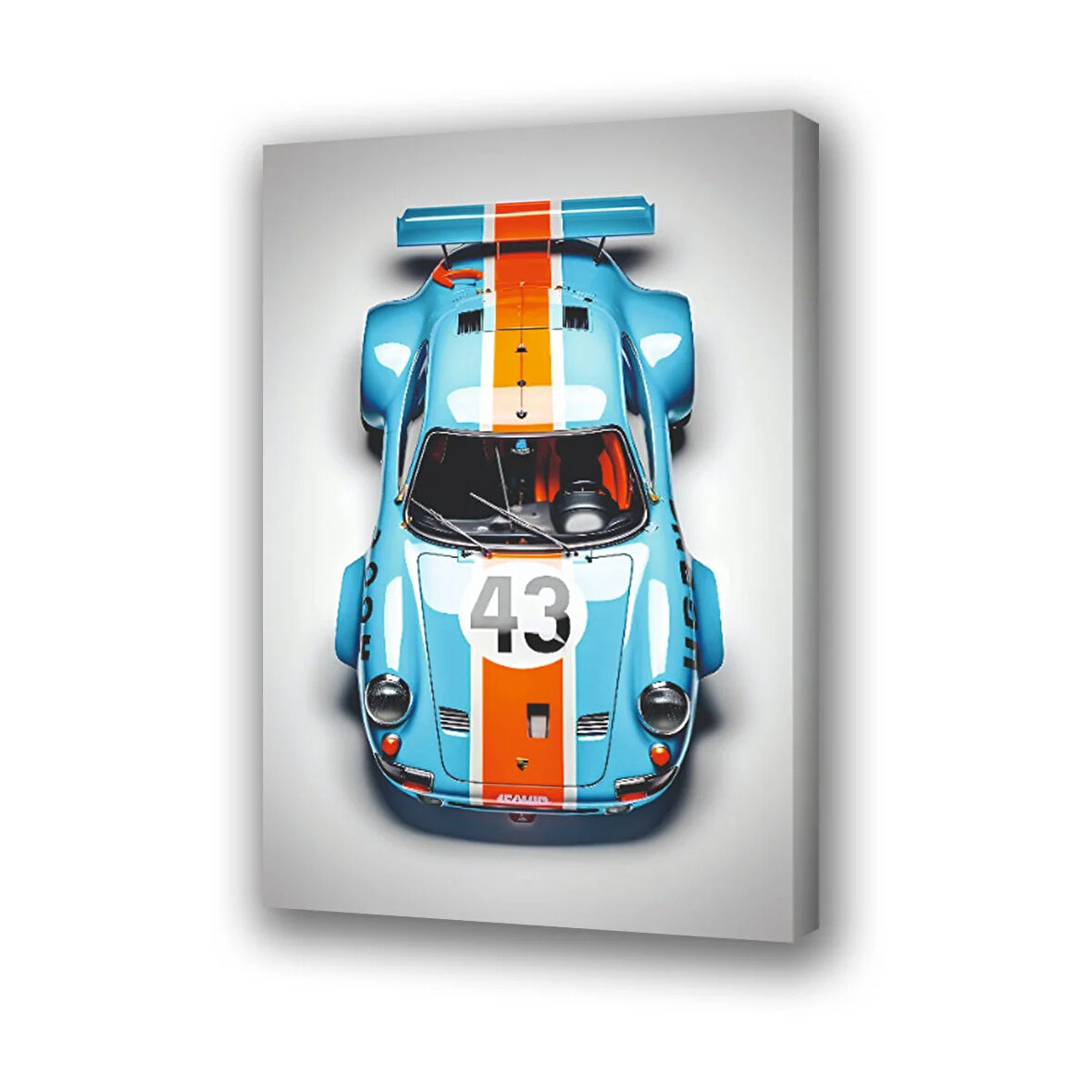 spor araba galerici garaj baskılı kanvas duvar tablosu