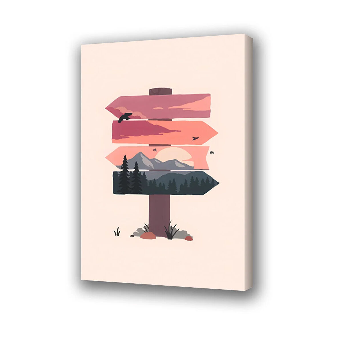 doğa naturel manzara baskılı kanvas duvar tablosu