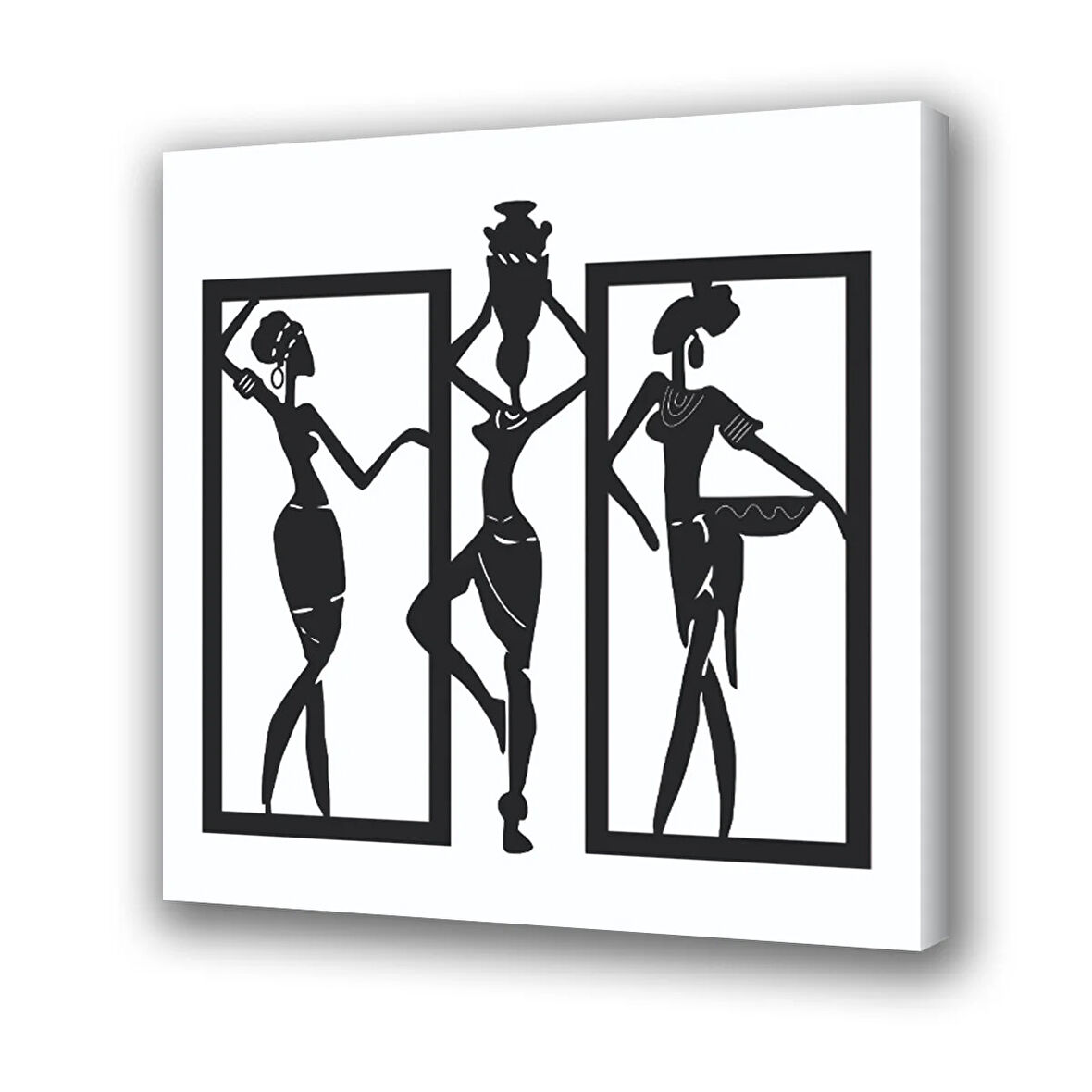 Afrikalı kadınlar baskılı kanvas duvar tablosu