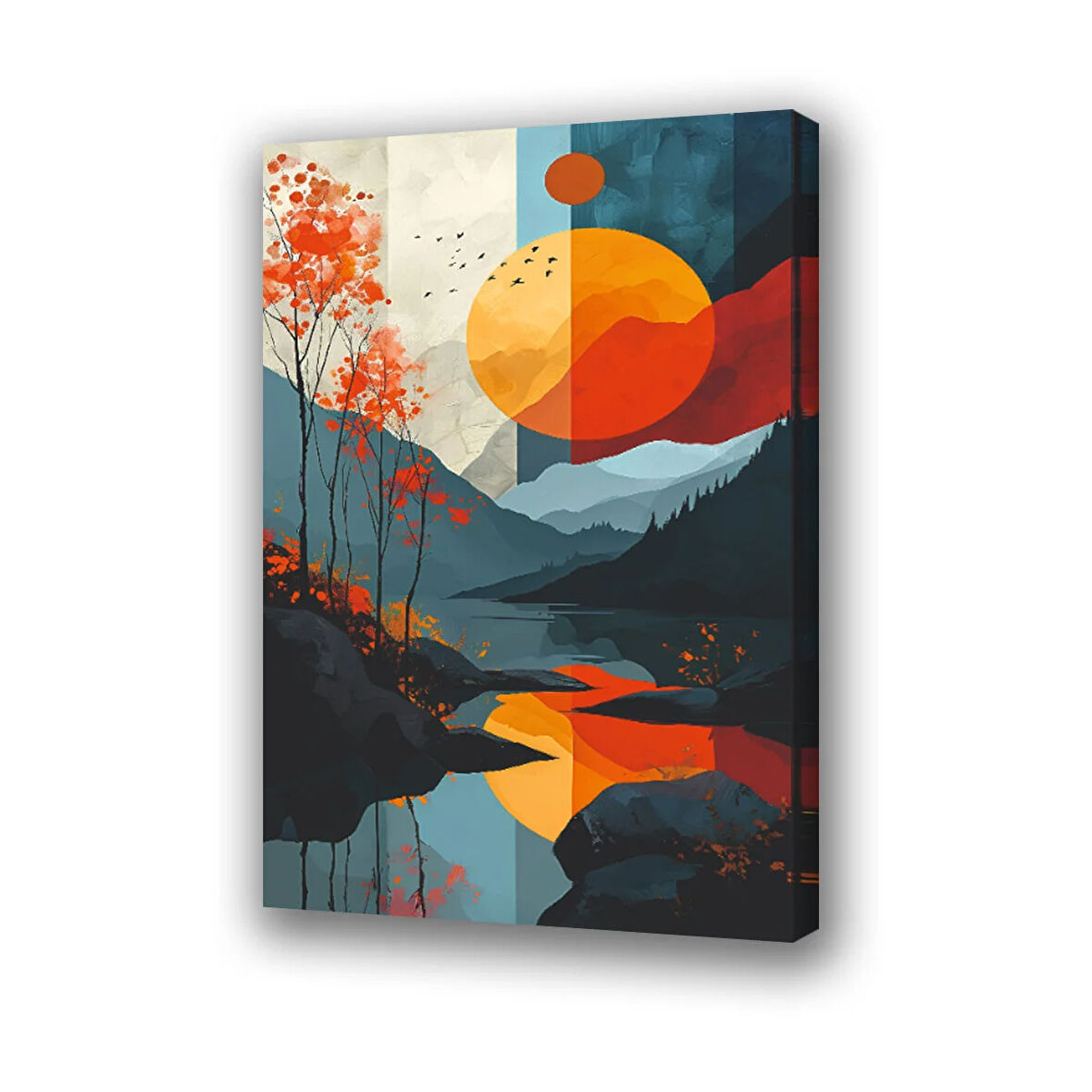 Japon sanatı görseli baskılı kanvas duvar tablosu