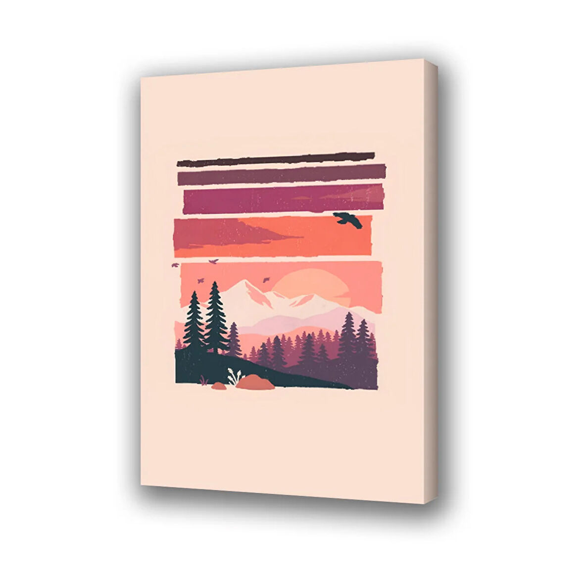 manzara parçalı baskılı kanvas duvar tablosu