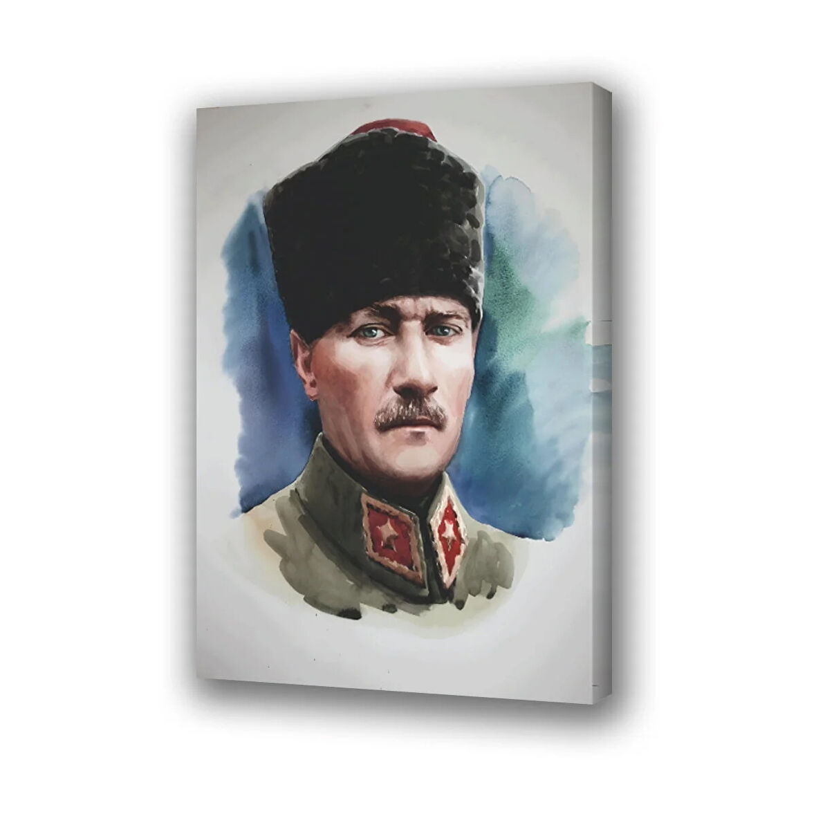 baş komutan atatürk baskılı kanvas duvar tablosu