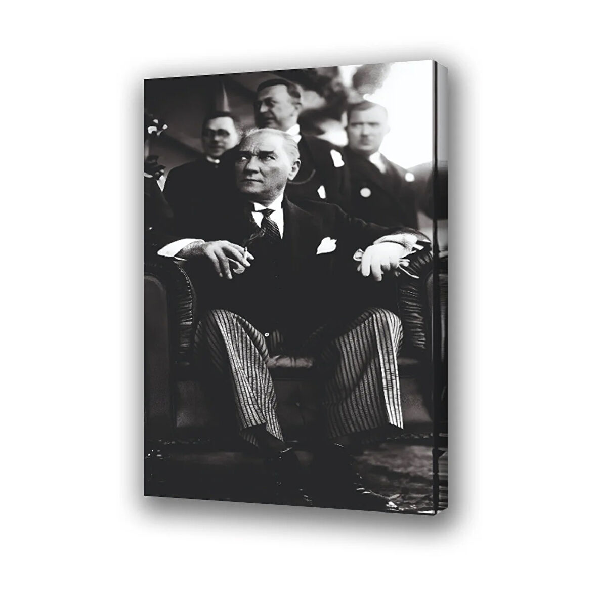 mustafa kemal atatürk baskılı kanvas duvar tablosu