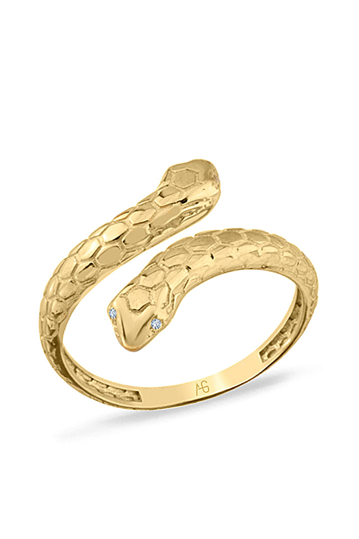 Altın Yılan Tasarım Yüzük