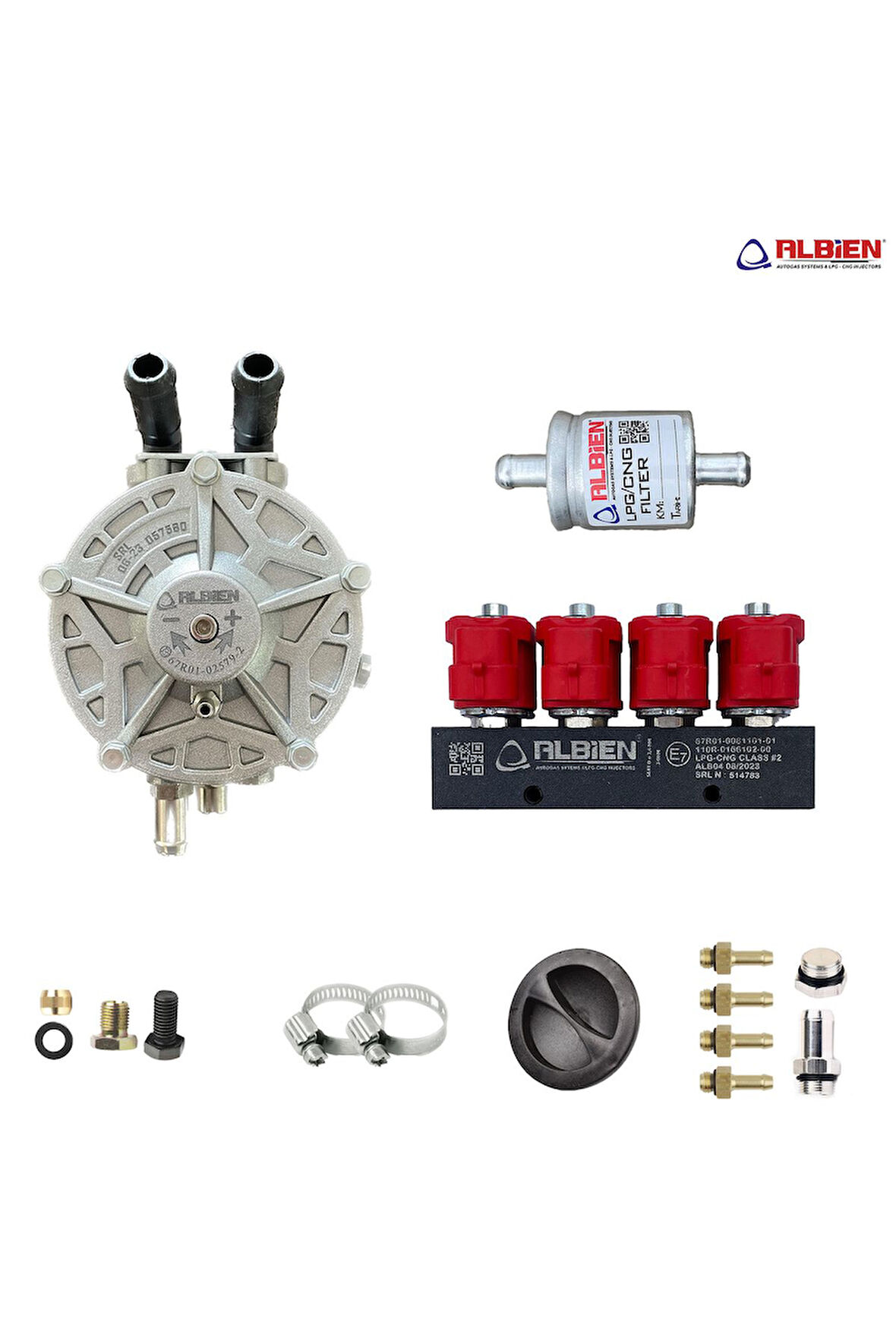 Atiker Uyumlu Sıralı Sistem Regülatör 140kw + Albien Lpg Enjektör 4 Silindir 3 ohm