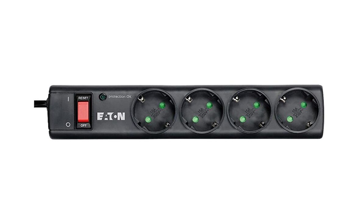 Eaton Akım Korumalı Priz (4'lü Schuko) Eaton Protection Strip 4 DIN - PS4D