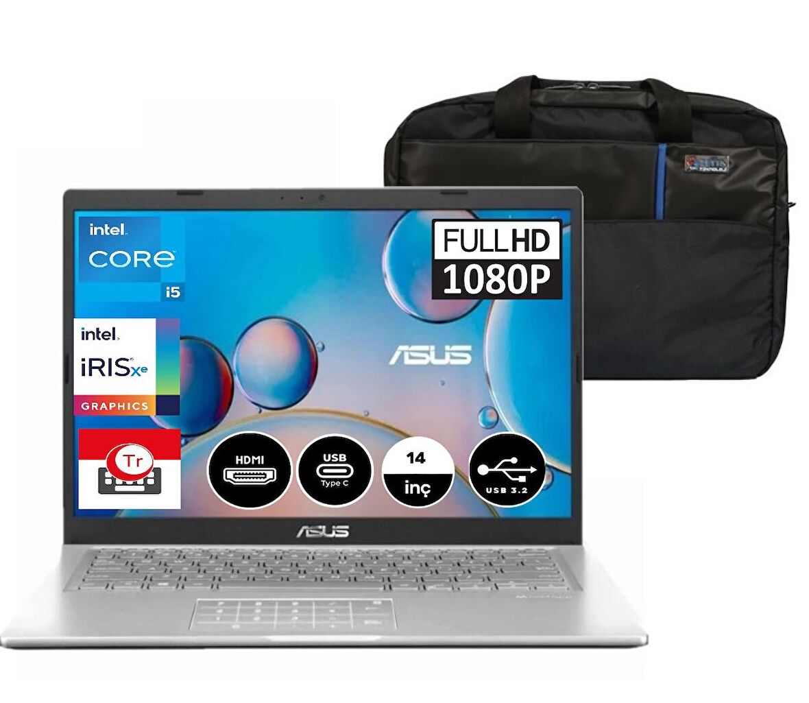 Asus X415EA-EB976 Intel Core i5 1135G7 16gb 256gb SSD Windows11Pro 14" FHD Taşınabilir Bilgisayar EB976013