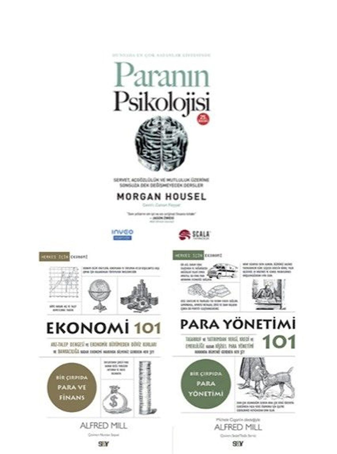 PARANIN PSIKOLOJISI+HERKES ICIN EKONOMI 101+HERKES ICIN PARA YONETIMI+ 101 =3 SET KITAP