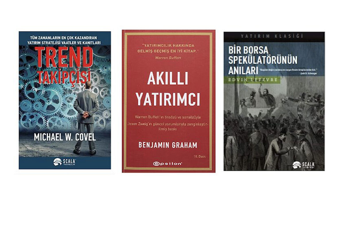 trend takipcis-akilli yatirimci-bir borsa spekulatorunun anilari= 3 set kitap takim