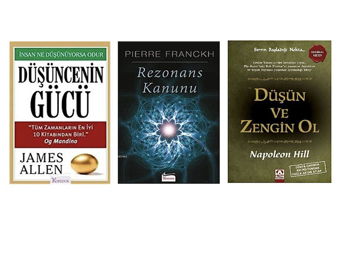 DUSUNCENIN GUCU+ATOMIK ALISKANLIKLAR+DUSUN VE ZENGIN OL=3 SET