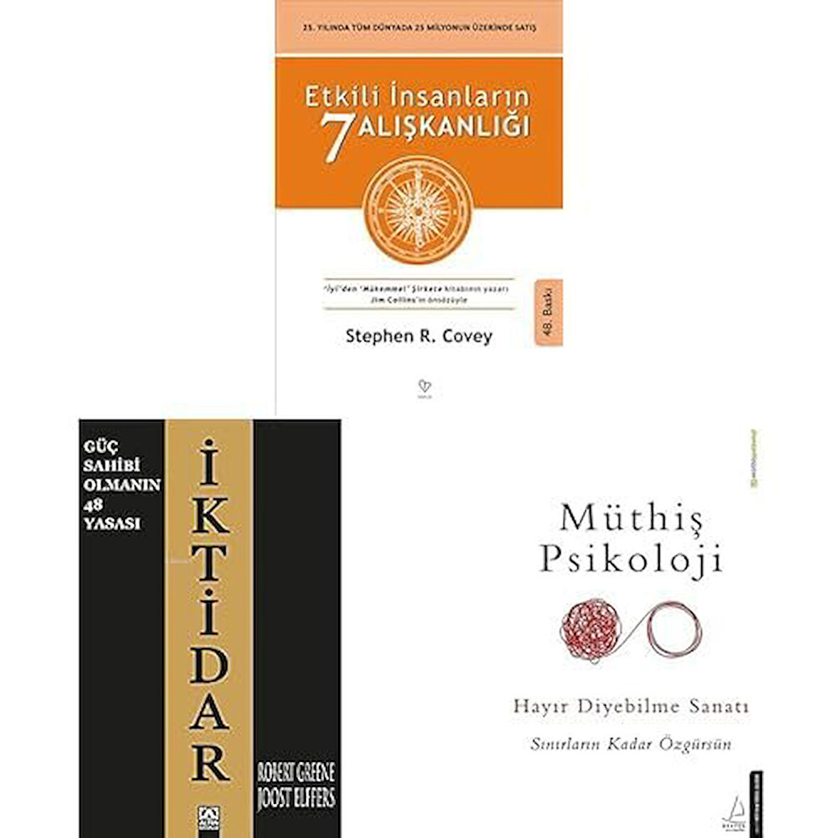 etkili insanlarin 7 aliskanligi - iktidar - muthis psikoloji = 3 set