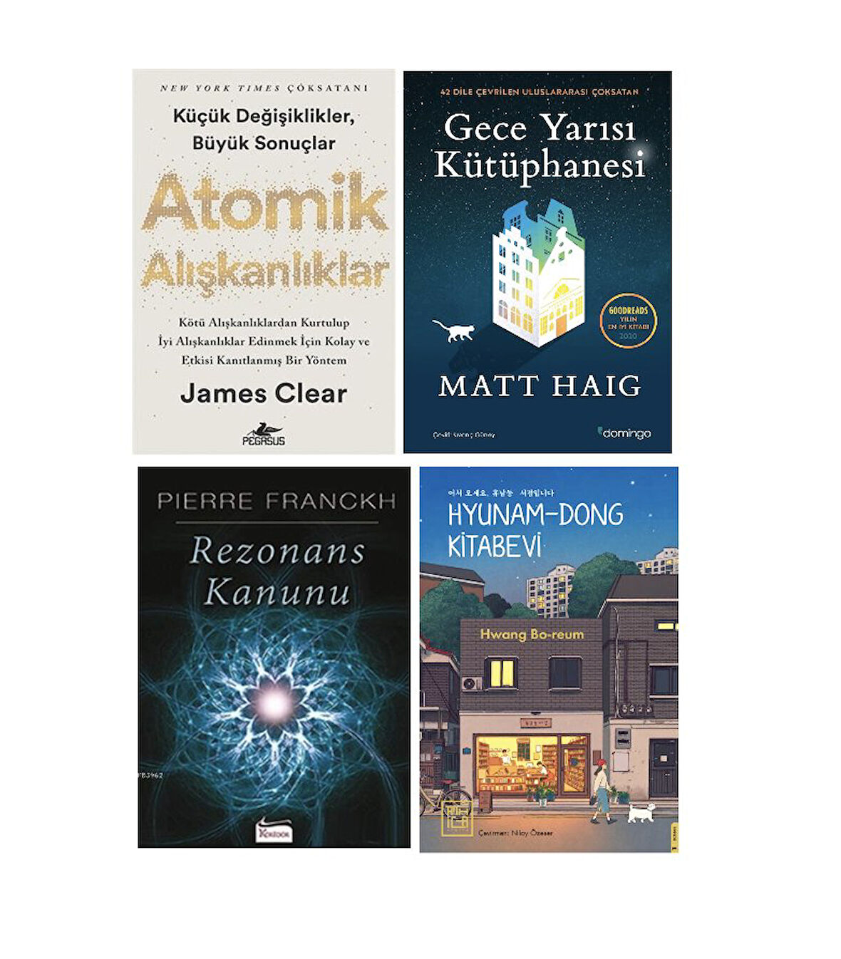 atomik aliskanliklar-geceyarisi kutuphanesi-rezonans kanunu-huyunam-dong kitapevi=4 set