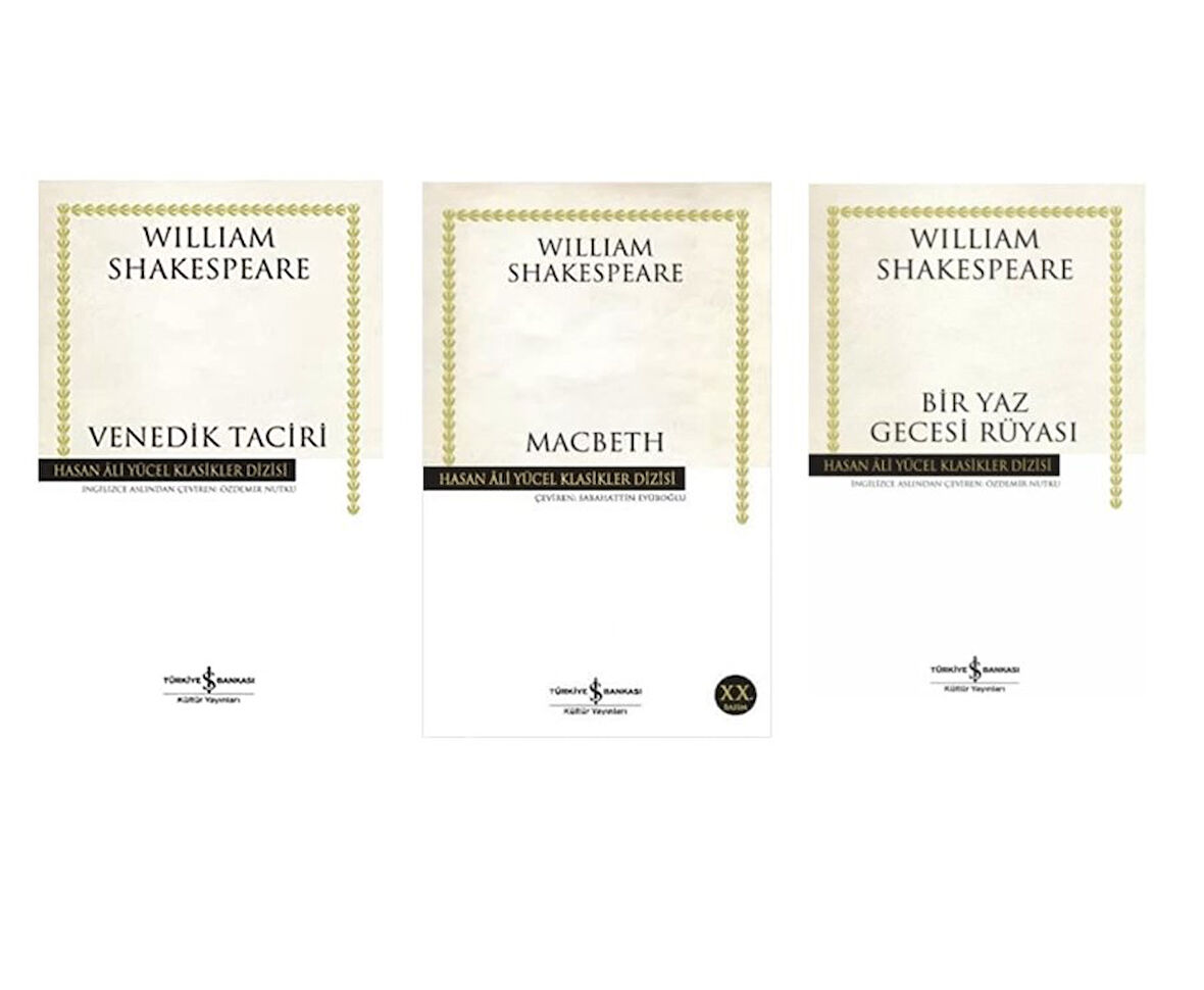 venedik taciri + macbeth + bir yaz gecesi ruyasi = 3 set