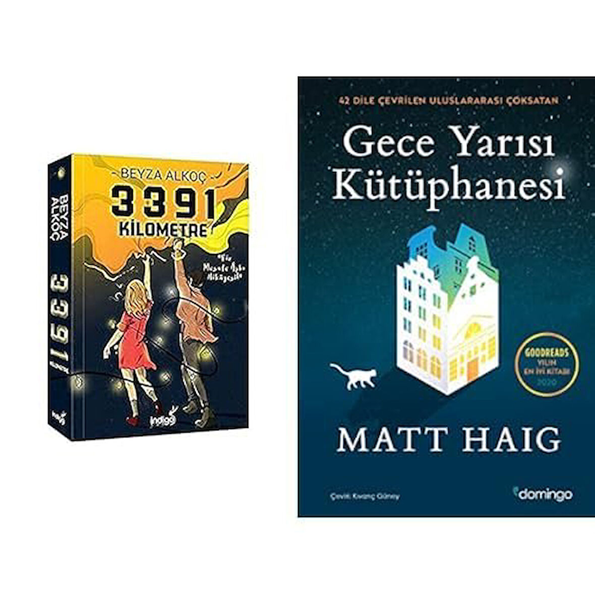 3391 kilometre + gece yarisi kutuphanesi =2 li set