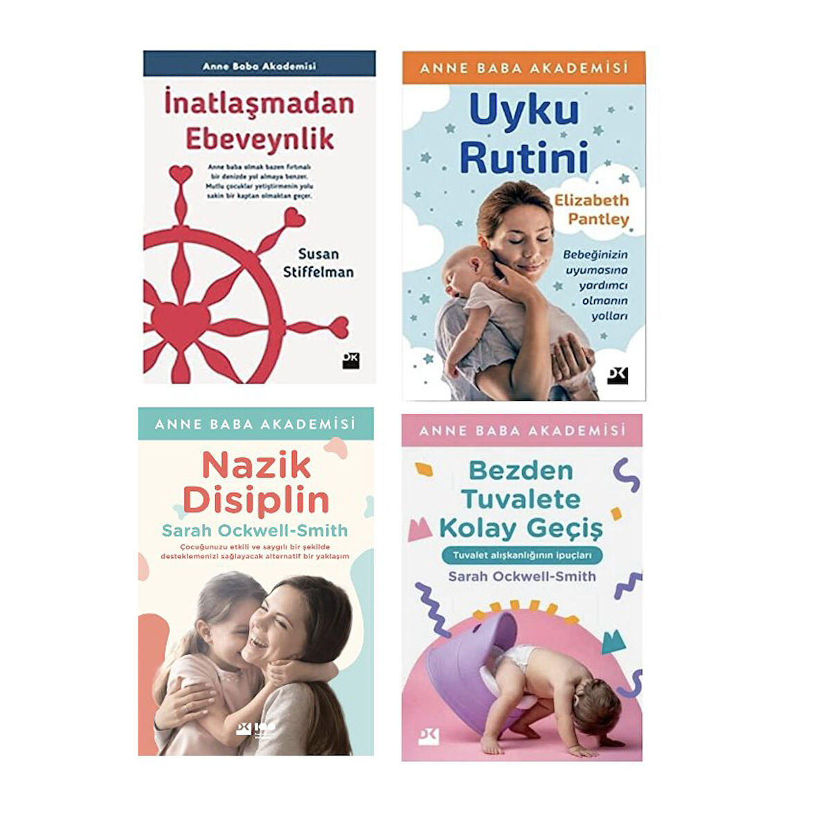 inatlasmadan ebeveynlik + uyku rutini + nazik disiplin + bez den tuvalete kolay gecis =4 set