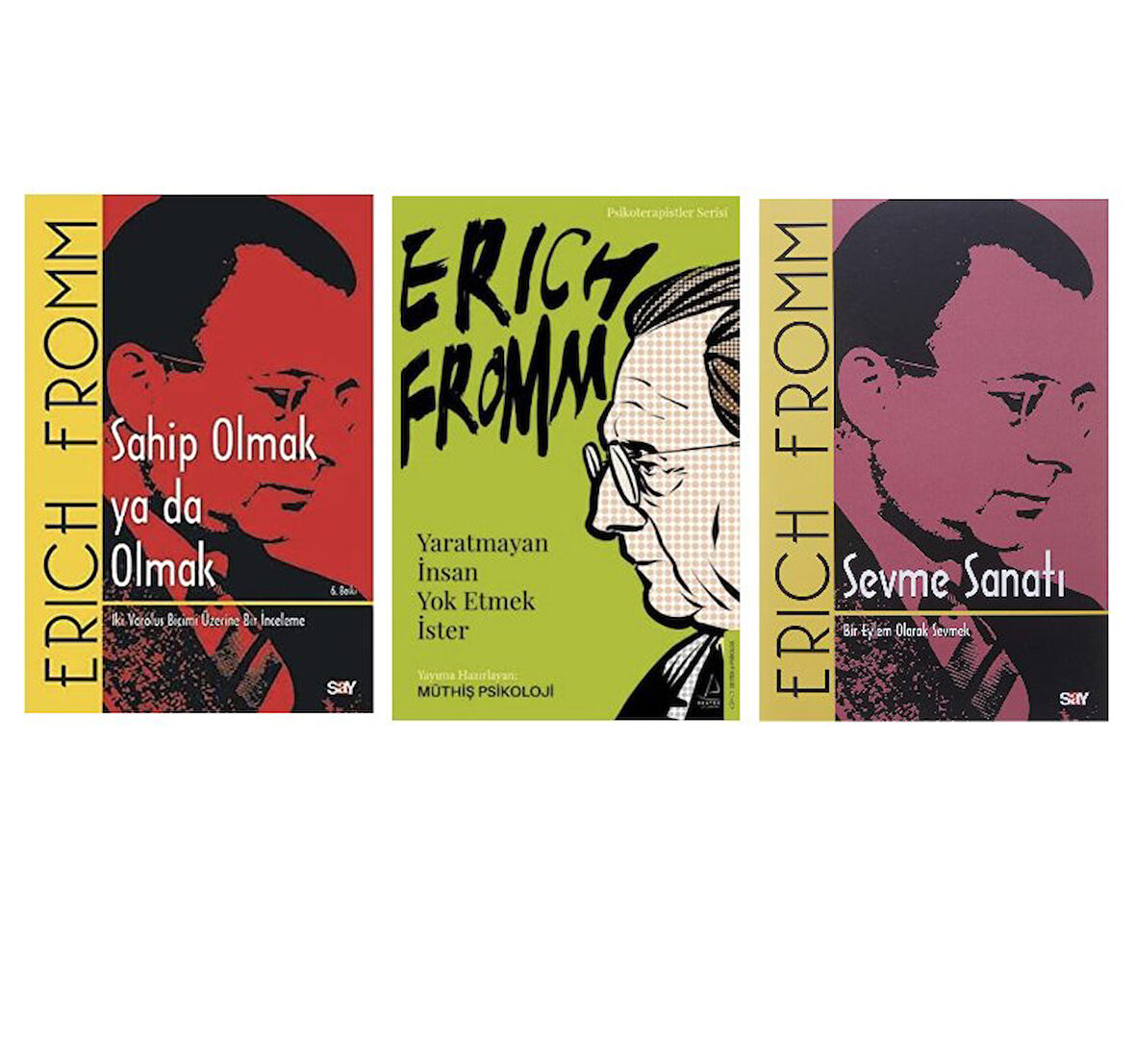 sahip olmak yada olmak + yaratmayan insan yok etmek ister + sevme sanati =3 set