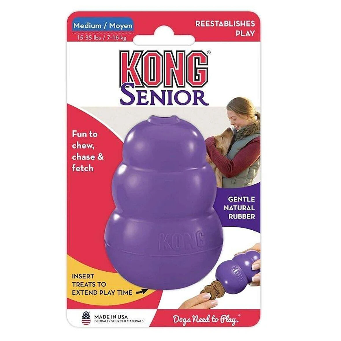 Kong Senior Yaşlı Köpek Oyuncağı Medium