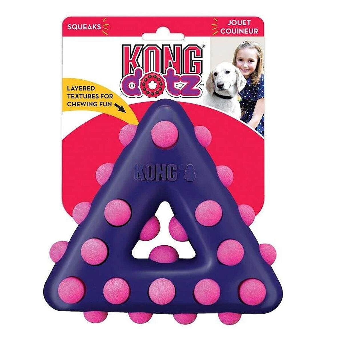 KONG Dotz Triangle Üçgen Şeklinde Köpek Oyuncağı L