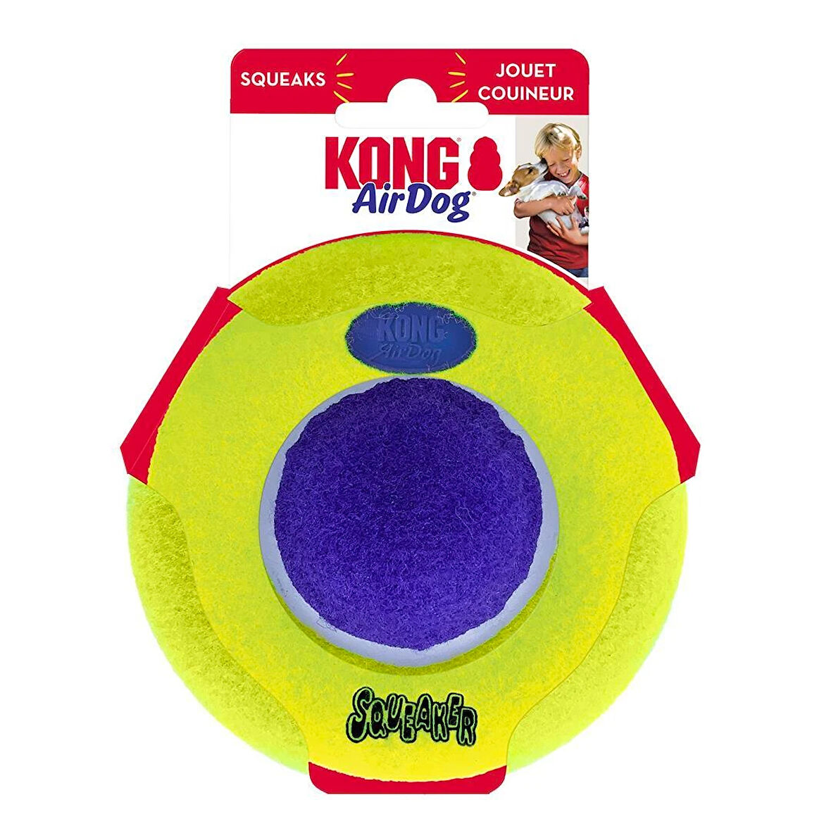 KONG AirDog Yuvarlak Şekilde Sesli Köpek Oyuncağı M/L