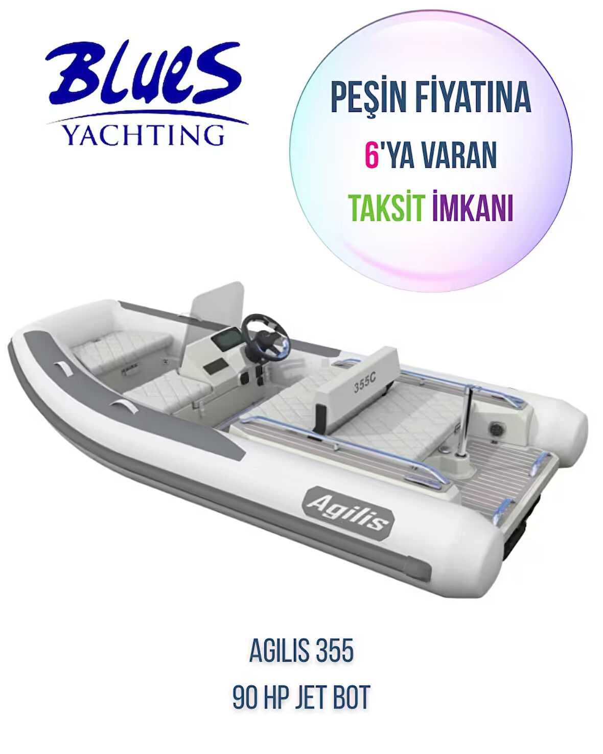 AGILIS 355C 90 HP ŞİŞME JET ŞİŞME BOT