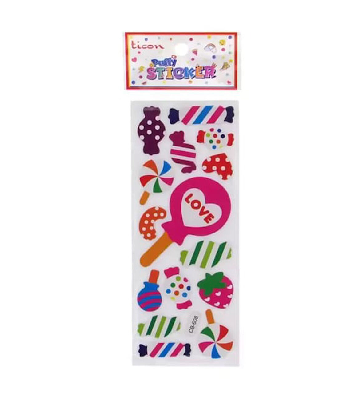 Ticon Puffy Sticker Şeker Tps-009/5