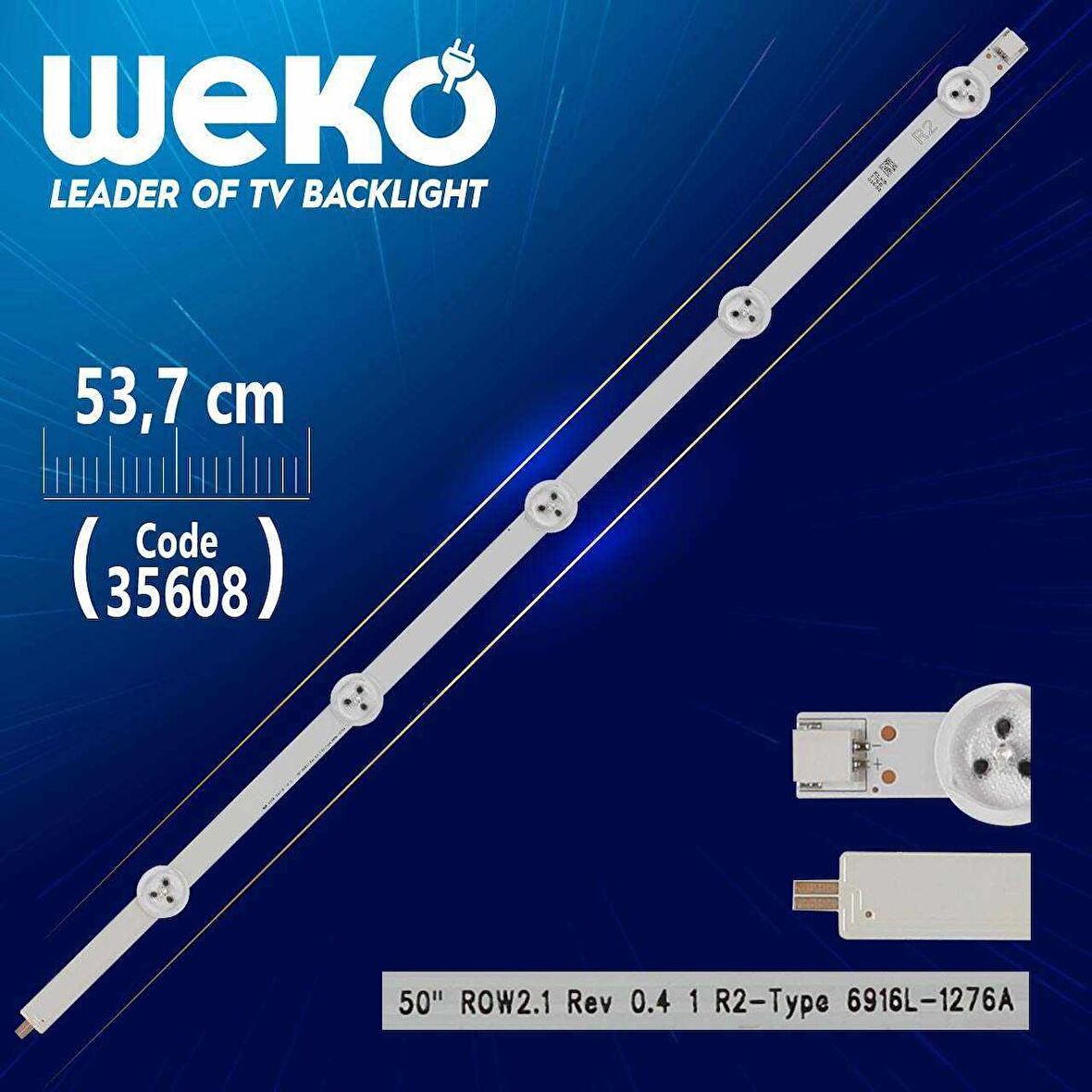 50 ROW2.1 REV 0.4 1 R2-TYPE 6916L-1276A - 53.7 CM 5 LEDLİ - (WK-508)