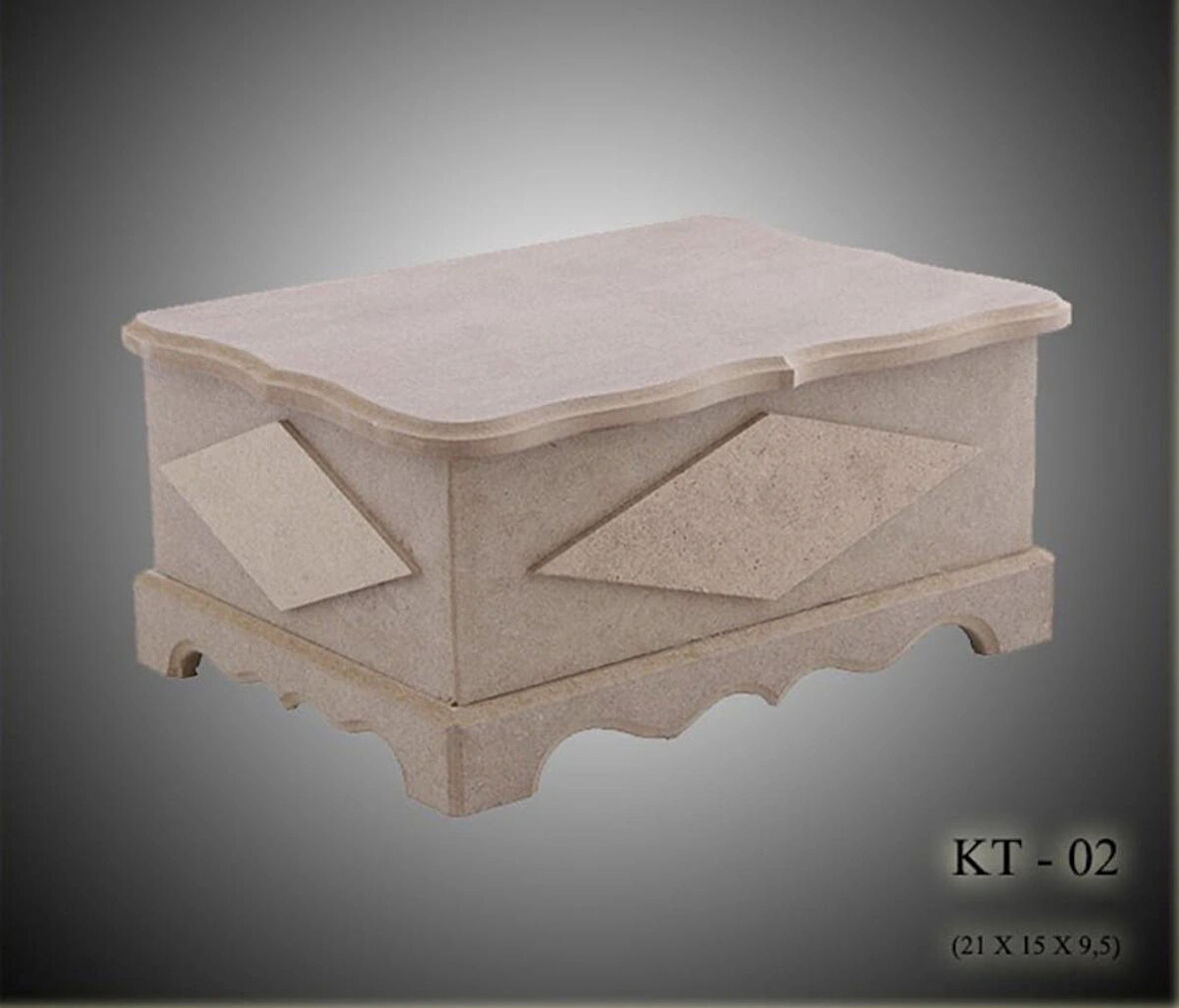 Ham Ahşap- Boyanabilir- Ayaklı-takı-makyaj-aksesuar-çok Amaçlı Dekoratif Kutu