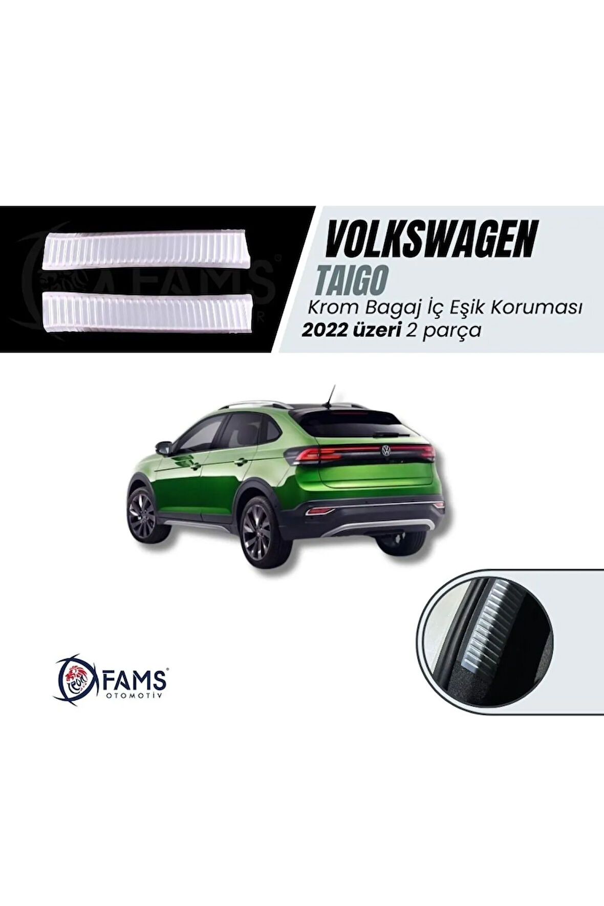 Volkswagen Taigo 2022> Bagaj Iç Eşik Koruma 2 Parça P.çelik