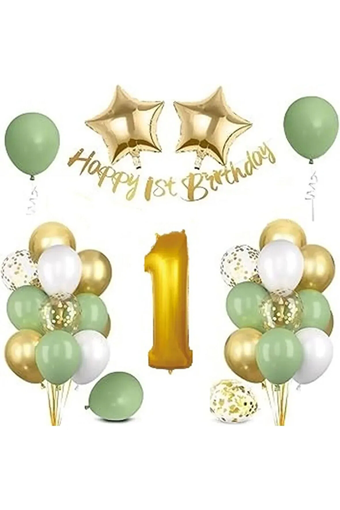 KÜFYEŞİLLİ YAŞ BALON SET YEŞİL 1 SAYI