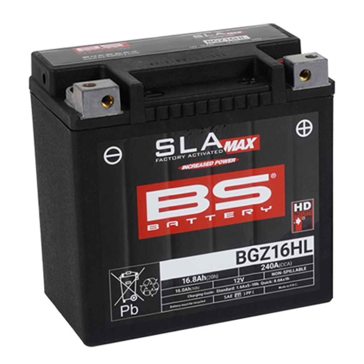 BS Battery BGZ16HL SLA MAX Motosiklet Aküsü 300932